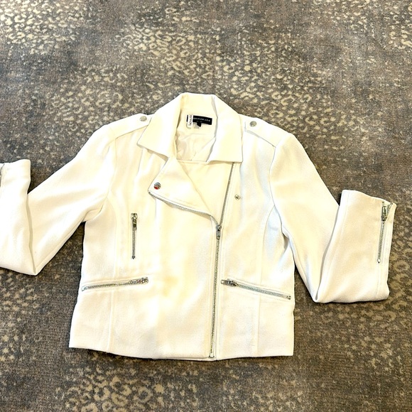 Generation Love Jackets & Blazers - GENERATION LOVE WINTER WHITE FABRIC BOMBER BLAZOR/ JACKET SIZE S
